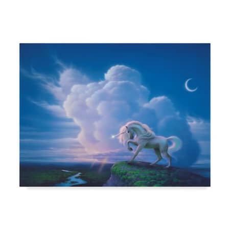 Kirk Reinert 'Rainbow Unicorn' Canvas Art,18x24